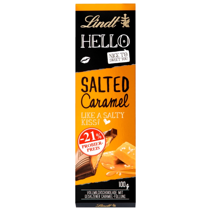 Lindt Hello Schokolade Salted Caramel 100g
